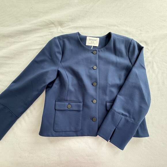 NWT Spanx Lady Jacket Navy Blue 1X - Picture 5 of 8